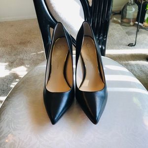 Jessica Simpson | Black Leather Heels